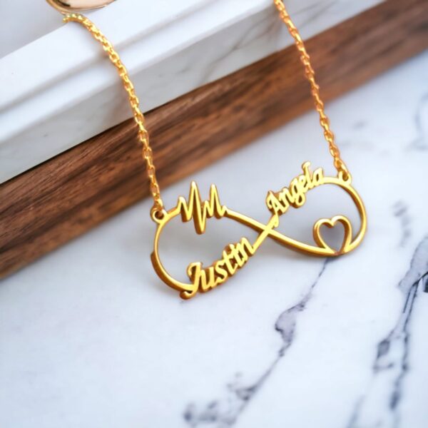 Couple name necklace