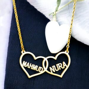 Couple name necklace